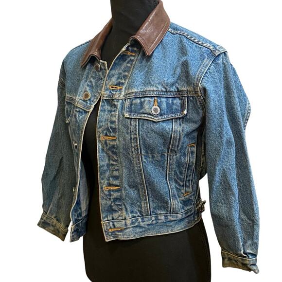 Vintage Kids Medium Warner Bros Cartoon Tasmanian Devil Outlaw Denim Jacket - Picture 3 of 16